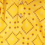 Yellow Semi Silk Kurta and White Pajama Set