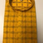 Handloom Yellow Kurta and White Pajama Set