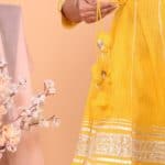 Pastel Yellow Sharara Set