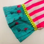 Neon pink top with floral green sharara