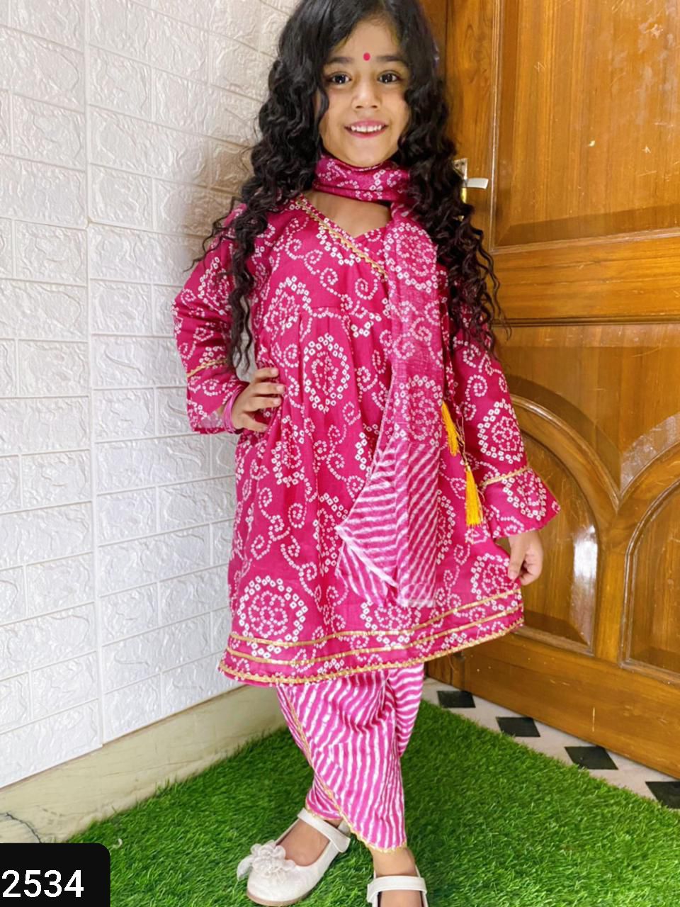 Pink Jacket Style Straight Kurti, Rajasthani Angrakha Kurti, अंगरखा शैली की  कुर्ती - Anokherang Collections OPC Private Limited, Delhi | ID:  2850642863397